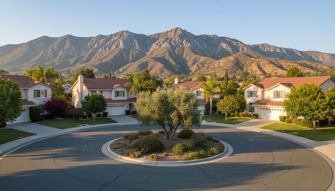 A quiet Newbury Park cul-de-sac beneath the Boney Mountain ridge
